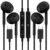2 unidades de fones de ouvido USB C para iPhone 16/15 fones de ouvido de telefone com microfone e controle de volume HiFi estéreo tipo C para Galaxy S23/S22/S21/S20/Ultra Note 10/20, para Pixel 7/6/6a
