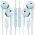 2 unidades de fones de ouvido USB C para iPhone 16/15 fones de ouvido de telefone com microfone e controle de volume HiFi estéreo tipo C para Galaxy S23/S22/S21/S20/Ultra Note 10/20, para Pixel 7/6/6a
