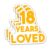 (3 peças) 18 Years Loved Sticker Happy 18th Birthday Adesivos de vinil à prova d’água It’s My 18th Birthday para garrafas de água, álbuns, diários, 7,6 x 7,1 cm