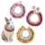 3 peças, cachecol de coelho, acessório para animais de estimação de crochê para gatinhos e filhotes, acessório de foto de tricô colorido fofo para animais de estimação (pequeno)