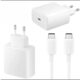 Adaptador branco rápido USB C 45W com cabo USB-C compatível com Samsung Galaxy S23 Ultra/S23+/S23/S22 Ultra/S22/S21/S20/A52/A53/A72/A13/Note 20/Note 10, Galaxy Tab S8/S7
