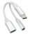 Adaptador Dongle de fone de ouvido tipo C para 3,5 mm (2 em 1) DAC USB-C Jack Charger Splitter Apple IPhone15 Pro Max iPad cabo de carregamento de áudio acessórios compatíveis com Samsung LG Galaxy