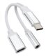 Adaptador Dongle de fone de ouvido tipo C para 3,5 mm (2 em 1) DAC USB-C Jack Charger Splitter Apple IPhone15 Pro Max iPad cabo de carregamento de áudio acessórios compatíveis com Samsung LG Galaxy