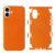 Alcapulse Capa de celular/capa para iPhone 16 Plus, capa ultrafina feita à mão com material Alcantara, compatível com MagSafe, aderência resistente a arranhões laranja