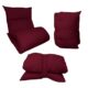 Almofada Futon Dobrável 170x60x9cm Colchonete Multiuso Chão Sofá Visita Meditação Macia(Vinho)