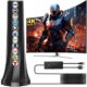 Antena de TV interna 2025, antenas para Smart TV com amplificador de sinal, antena HDTV para canais locais 1500+ milhas de alcance, antena digital interna suporta 4K 8K 1080p todas as TVs-cabo de 7,6