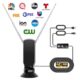 Antena de TV interna para Smart TV, antena HD digital de recepção de 360° sem cabo, suporta 4K/8K/1080p para canais locais gratuitos, com super amplificador de sinal (lebre, 1 pacote)