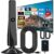 Antena de TV para Smart TV interna 1080 km de longo alcance com amplificador de sinal amplificador, antena HDTV atualizada 2025 suporta 8K 4K 1080P todas as TVs, recepção 360 portátil