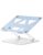 Aoviho Suporte de laptop ajustável para mesa, suporte de laptop portátil e elevador, suportes dobráveis de alumínio para MacBook Air Pro, HP, Lenovo, Dell, Samsung, 10 a 15,6 polegadas (azul celeste)