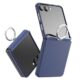 araree Capa Aero Flex R Galaxy Z Flip 7 com proteção de dobradiça e anel, capa protetora fina (PC) com protetor de dobradiça (TPU) (azul-marinho, Galaxy Z Flip 7 5G)