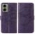 Asdsinfor Capa para Motorola E14 4G/G04 4G/G24 4G, capa carteira flip de couro PU com suporte para cartões de crédito fecho magnético capa protetora para Moto G24 4G, borboleta roxa escura YB