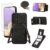 Asuwish Capa de telefone para Samsung Galaxy A32 5G 2021 16.5 cm capa carteira com protetor de tela temperado e alça de pulso suporte de cartão acessórios para celular M32 G5 A 32 32A S32 SM-A326U