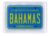Bahamas placa de licença acrílico pequeno ímã de lembrança de colecionador de geladeira 6 cm x 4,4 cm