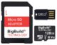 BigBuild Technology Cartão de memória 128GB U3 Micro SDXC para Motorola Moto G, Power/Stylus Smartphone