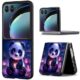 BREIDMKFM Capa para Z Flip 7, capa protetora para Samsung Galaxy Z Flip 7, bonita, fina, rígida, antiarranhões, à prova de choque, com suporte para carregamento sem fio, panda fofo