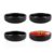 Btrquedo Conjunto de 4 tigelas de mergulho, pratos de cerâmica de 9 cm de porcelana para molhos, molho de salada, condimentos, lanches, aperitivos (Preto)