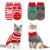 BWOGUE 2 pacotes de suéter de Natal para cães e gatos para animais de estimação, roupas quentes para animais de estimação, Papai Noel e palhaço, suéteres para animais de estimação para gatinhos e cães