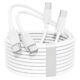 Cabo USB C para USB C, pacote com 2 cabos de carregamento rápido de 60 W 3FT USB tipo C para iPhone 16/16 Plus/16 Pro Max/15/15 Plus/15 Pro Max, MacBook Pro, iPad Pro Air, Samsung S24/S24 Ultra/S23