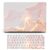 Capa compatível com MacBook Pro 15 polegadas 2019 2018 2017 2016 versão A1990 A1707, capa rígida de plástico e protetor de teclado compatível com Mac Pro 15 com Touch Bar – mármore rosa