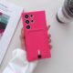 Capa de silicone com porta-cartões para Samsung Galaxy S24 S23 S22 S21 S20 Fe Ultra Plus A02 A12 A21s A22 A32 A52 A72 A51 A71 (para Samsung A22 5G/Vermelho Rosa)