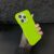 Capa de silicone líquido fluorescente fosca para iPhone 16, 15, 14, 13, 12, 11 Pro Max Plus, sem moldura, à prova de choque, verde fluorescente, para iPhone 13 Pro