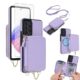 Capa de telefone para Samsung Galaxy A53 5G carteira com zíper capa de bolsa e protetor de tela transversal alça de cordão 2 em 1 magnético destacável bloqueio RFID Flip A 53 G5 53A SM A536U feminino