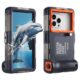 Capa de telefone universal à prova d’água para mergulho com snorkel e mergulho [15 m] capa de telefone subaquática para iPhone 16/15/14 Pro Max e Galaxy S24/S23/S22 universal subaquática foto e vídeo
