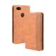 Capa para MOTO E6 PLAY,Retro Flip magnético,Caso de telefone de couro PU,Design de carteira com 3 slots de cartão e 1 clipe de dinheiro -Brown