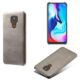 Capa para MOTO E7 Plus,Proteção contra quedas,Casca de volta de cor sólida simples,Design de couro de imitação de plástico-Gray
