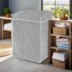 Capa para Máquina de Lavar Impermeável Compatível com Máquinas 7kg a 15kg Reforçada para Todas as Marcas Tamanho 98cm x 61cm x 63cm – Cinza