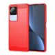 Capa Para Xiaomi Poco F4 (Tela 6.67) Carbon Fiber Leve Fina Maleável (Vermelho)