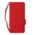 Capas Compatível com Samsung Galaxy S25 Edge,Caso de telefone Flip de couro com 4 fendas de cartão.Fechamento magnético.Anti-deslizamento e queda,com corda de mão-Red