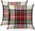Capas de almofada xadrez 55 x 55 cm, conjunto de 2 fronhas decorativas, tartã escocês, vermelho e branco, padrão xadrez de lã, estampa quadrada simétrica, dupla face, decorativas de Natal