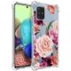 Capa transparente para Galaxy A71 5G [não para A71] Cantos reforçados transparentes TPU absorção de choque capa de celular flexível para Samsung Galaxy A71 5G, Galaxy A71 5G Case-Purple Flower