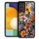 CARLOCA Capa compatível com Samsung Galaxy A14 5G para meninas à prova de choque antiarranhões capa traseira de PC rígida estética padrão de moda flores coloridas mosaico 3D vintage