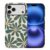 CARLOCA Capa para iPhone 17 Pro Max, verde retrô abstrato design floral híbrido proteção dupla TPU macio PC rígido à prova de choque anti-arranhões capa protetora masculina feminina elegante capa