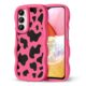 CASBST Capa de telefone compatível com Galaxy A14 5G para mulheres e meninas, moldura ondulada encaracolada com estampa fofa, capa de telefone à prova de choque de silicone macio e estética para