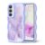 CASBST Capa de telefone compatível com Galaxy A35 5G para mulheres e meninas, moldura ondulada encaracolada com estampa fofa, capa de telefone à prova de choque de silicone macio e estética para