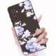 CASBST Capa para celular Galaxy A36 5G, design de estampa de flores da moda, capa de silicone líquido, fina, à prova de choque e resistente a arranhões para Samsung A36- preta