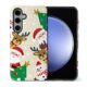casesok Capa para Samsung Galaxy S24, capa rígida de camada dupla + capa de telefone de silicone, proteção total à prova de choque para Samsung Galaxy S24 – boneco de neve fofo de papai noel rena