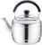 Chaleira de água assobiada, fogão a gás, bule de chá, retrô, chaleira universal, caldeira para fogão a gás e fogão de indução, corpo polido, 304 pedras (uma cor 5L)