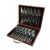 Conjunto 24 Peças Talheres Inox com Maleta Marrom – Aço Inoxidável, Acabamento Espelhado, Resistente à Corrosão