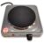 Cooktop Elétrico Portátil, 1 Boca, 1000W, Prato de Aquecimento, 5 Níveis de Temperatura, Preto, 21x21x7cm, Cabo 90cm, Desligamento Automático