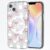CozyNestCY Capa magnética fofa com laço rosa fantasma para iPhone 15 Halloween Design capa de telefone transparente compatível com Mag Safe Wireless Slim Fashion capa de telefone antiamarela à prova