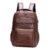 Deevoka Mochila de couro PU para laptop, mochila masculina para computador, mochila leve e portátil, mochila casual para caminhadas, compras no, CAFÉ