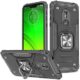 Dionsibei Moto G7 Power Case Capa com suporte embutido de grau militar com armadura de suporte resistente à prova de choque Capa protetora para Motorola Moto G7 Power Phone Case (Preto)