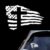 Dogary Adesivo de cruz da bandeira americana, decalque de vinil cristão para janelas e corpos de carros, decalque decorativo personalizado à prova d’água para carros, laptops e geladeiras (branco)