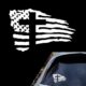 Dogary Adesivo de cruz da bandeira americana, decalque de vinil cristão para janelas e corpos de carros, decalque decorativo personalizado à prova d’água para carros, laptops e geladeiras (branco)