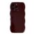 Emylisa Moldura ondulada vinho macio projetado para capa de iPhone (vermelho, para iPhone Air)
