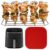 Espeto para fritadeira a ar e forro de silicone para Cosori TurboBlaze 9 em 1 6qt, acessórios de cozinha para fritadeira a ar, aço inoxidável resistente, silicone, livre de BPA